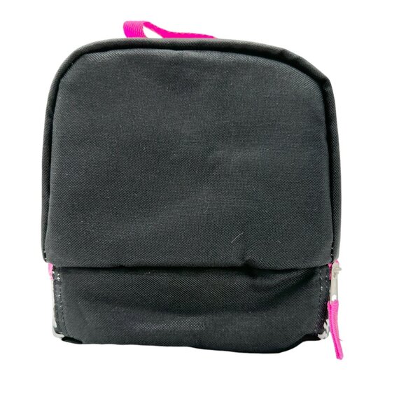 Cody Simpson Small Lunchtote 8 x 8 x 6 Houndstooth Black White Pink Accents - Picture 5 of 13